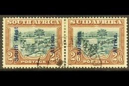 1927 2s6d Green & Brown, SG 52, Fine Used In Correct Units (2 Stamps) For More Images, Please Visit Http://www.sandafayr - Südwestafrika (1923-1990)