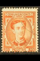 1877 10 Peseta Vermilion, SG 252, Mi 164, Fine Used For More Images, Please Visit Http://www.sandafayre.com/itemdetails. - Other & Unclassified