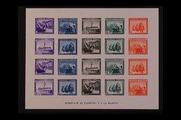 1938 (July) Honouring Army And Navy Complete Imperforate Sheetlet, SG MS925 (Edifil 850), Never Hinged Mint, A Little Wr - Andere & Zonder Classificatie