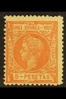 GUINEA 1902 5p Pale Red Top Value, SG 8 Or Edifil 8, Fine Mint, Centred To Lower Left. For More Images, Please Visit Htt - Andere & Zonder Classificatie