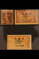 1921 Airmail Overprint On "OMF" Set, SG 86/88, Lightly Toned Mint. Kessler Guarantee Handstamps. For More Images, Please - Syrie