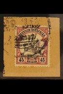 MAFIA ISLAND 1915 German East Africa Yacht 45h Black And Mauve Handstamped "G.R. / MAFIA" In Reddish Violet, SG M7C, Fin - Tanganyika (...-1932)