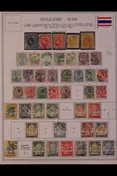 1880's - 1990's ALL DIFFERENT COLLECTION. A Most Useful, ALL DIFFERENT Mint & Used Collection, Presented Mostly On Print - Tailandia