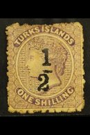 1881 '½' On 1s Lilac, Setting 4, SG 12, Mint, Lightly Toned Og. Cat £275 For More Images, Please Visit Http://www.sandaf - Turcas Y Caicos