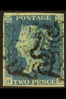 1840 2d Blue 'HK' Plate 2, SG 5, Used With 4 Margins & Black MC Cancellations. For More Images, Please Visit Http://www. - Andere & Zonder Classificatie