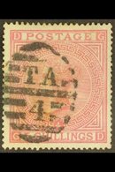 1867-83 5s Rose, Watermark Large Anchor, Plate 4, SG 134, Very Finely Used, Small Thin. Cat £4,200. Particularly Attract - Other & Unclassified