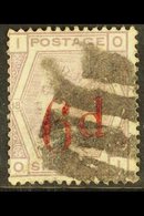 1880-83 VARIETY 6d On 6d Plate 18, SLANTING DOTS Variety, SG 162a, Used With Pressed Wrinkles. Cat £450 For More Images, - Other & Unclassified