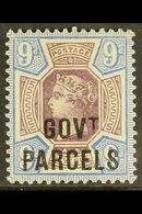 OFFICIAL GOVERNMENT PARCELS 1887-90 9d Dull Purple & Blue "GOVT. PARCELS" Overprint, SG O67, Very Fine Mint, Fresh. For  - Autres & Non Classés