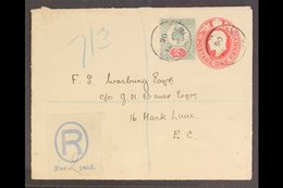 1906 (31 Jan) 1d Red Postal Stationery Envelope, Registered, Uprated With 2d Stamp Tied By "Albion St." Cds's, With "R"  - Non Classés