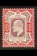 1906 10d Slate Purple And Deep Carmine, On Chalk Paper, Ed VII, SG M43 (3), Very Fine Mint. Royal Cert. Scarce. For More - Zonder Classificatie