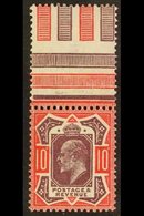 1911-13 10d Dull Purple & Scarlet, SG 309, Never Hinged Mint Marginal Example With Printed Gutter At Top, Hinged Only In - Sin Clasificación
