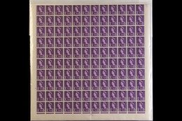 1963 SCOTLAND NHM COMPLETE SHEET - CAT £1500. A Lovely Complete Sheet Of The Scotland 3d Deep Lilac Regional Definitive  - Sonstige & Ohne Zuordnung