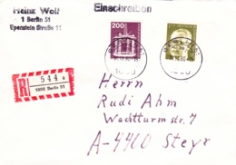 1970/75, Deutsche Bundespost Berlin, "Industrie Und Technik" + "BP Dr. G. Heinemann", REC, Echt Gelaufen - Sobres Privados - Usados