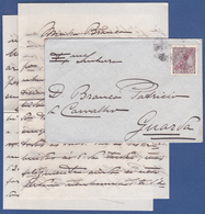 COVER + LETTER - Lisboa Central To Guarda / Cancel - Fev. 1912 - Storia Postale