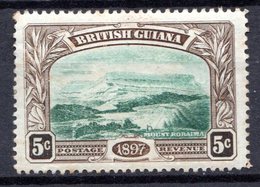 GUYANE BRITANNIQUE - 1898 - N° 90 - 5 C. Sépia Et Vert - (Mont Roraima) - Brits-Guiana (...-1966)