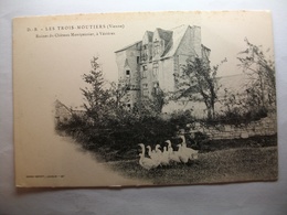 Carte Postale Les Trois Moutiers (86) Ruines Du Chateau Montpensier à Vezieres ( CPA Dos Non Divisé Non Circulée ) - Les Trois Moutiers