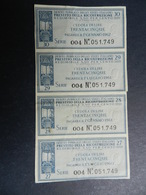 19933)  CEDOLE LIRE 35 PRESTITO RICOSTRUZIONE 4 ATTACCATE - [10] Assegni E Miniassegni