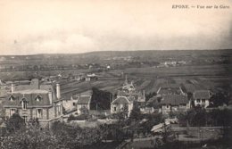 Cpa Epone Vue Sur La Gare - Epone