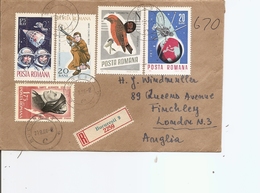 Roumanie ( Lettre Recommandée De 1966 De Bucarest Vers La Grande-Bretagne à Voir) - Storia Postale