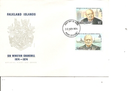 Churchill ( FDC Des Falklands De 1974 à Voir) - Sir Winston Churchill