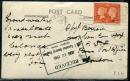 GRANDE BRETAGNE - N° 230 / CP AVEC OM D'EVESHAM LE 8/8/1940 POUR UN HOPITAL MILITAIRE - TB - Briefe U. Dokumente