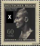 Bohemia And Moravia 131I (complete Issue) Beule On Head Unmounted Mint / Never Hinged 1943 Heydrich - Ungebraucht