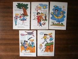 5 CARTES FANTAISIES MEUNIER - Meunier, G.