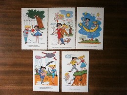 5 CARTES FANTAISIES MEUNIER - Meunier, G.