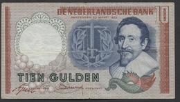 Netherlands 10 Gulden, 1953  -  4 TX 057881 - See The 2 Scans For Condition.(Originalscan ) - 10 Gulden