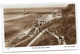 Real Photo Postcard, The Spa And Sands Whitby. Sea Front, Pathway, Building. - Whitby