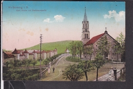 Weissenburg I.B. Kath.Kirche Mit Stadtmauerpartie 1925 - Weissenburg