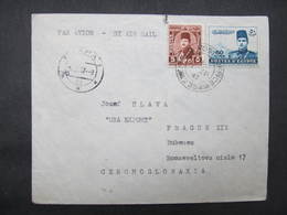 BRIEF Egypte - Praha 1947 // D*38222 - Lettres & Documents