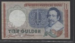 Netherlands 10 Gulden, 23-3-1953   Replacement  BMB 100096 - See The 2 Scans For Condition.(Originalscan ) - 10 Gulden