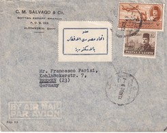 EGYPTEE 1952 PLI AERIEN DE ALEXANDRIE  POUR BREMEN - Storia Postale