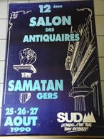 Affiches - Samatan - 12 Eme Salon Des Antiquaire  Dp 32 En 1990 - Affiches & Posters