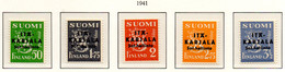 PIA - FINL- CARELIA ORIENTALE - 1941 : Amministrazione Militare - Francobolli Di Finlandia Sovrastampati  - (Yv  1-7) - Local Post Stamps
