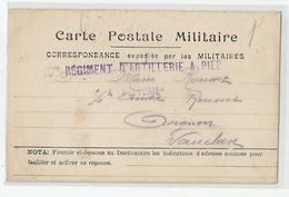 Carte Franchise Correspondance Expedié Par Les Militaires Toulon 1915 10e Rgt D'artillerie A Pied 4 Batterie - Vaucluse - Lettres & Documents