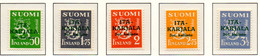 PIA - FINL- CARELIA ORIENTALE - 1941 : Amministrazione Militare - Francobolli Di Finlandia Sovrastampati  - (Yv  8-15) - Emissions Locales