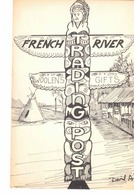 ALBAN, Ontario, Canada,French River Trading Post, Totem Pole, Old S/A Postcard,  Parry Sound County - Other & Unclassified
