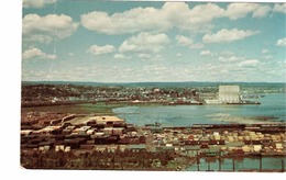 PORT ARTHUR, Ontario, Canada, BEV Of City, Harbor And Grain Elevators, Old Chrome Postcard, Thunder Bay County - Port Arthur