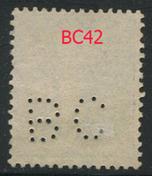 Perforé Semeuse 137 BC 42 Indice 7 - Perforés