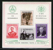 NICARAGUA 1966 BLOC WINSTON CHURCHILL YVERT  N°B105 NEUF MNH** - Sir Winston Churchill