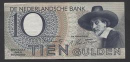 Netherlands 10 Gulden 4-1-1943 -22-4-1944 , No 8 CK 020533 - 20-4-1944,  - See The 2 Scans For Condition.(Originalscan ) - 10 Florín Holandés (gulden)