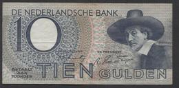 Netherlands 10 Gulden 4-1-1943 -22-4-1944 , No 1 BN 094317 - 11-11-1943, - See The 2 Scans For Condition.(Originalscan ) - 10 Gulden