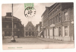 CPA BELGIQUE PERUWELZ STATION 1906 ASSEZ  RARE BELLE CARTE !! - Péruwelz