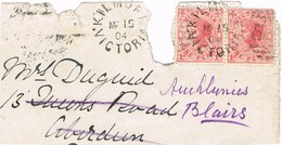 32663. Frontal KILMORE (Victoria) Australia 1904 To Blairs, Cotland - Lettres & Documents
