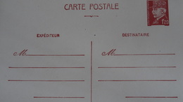 Entier 515 CP Vierge Pétain 1f20 Brun-rouge (Hourriez) Excellent état - Tarjetas Cartas