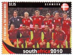 ST VINCENT MNH 1v Denmark Team World Cup Football Championship South Africa 2010 Futbol Soccer Fußball Calcio - 2010 – Sud Africa