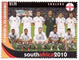 ST VINCENT MNH 1v England Team World Cup Football Championship South Africa 2010 Futbol Soccer Fußball Calcio - 2010 – South Africa