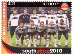 ST VINCENT MNH 1v Germany Team World Cup Football Championship South Africa 2010 Futbol Soccer Fußball Calcio - 2010 – Sud Africa